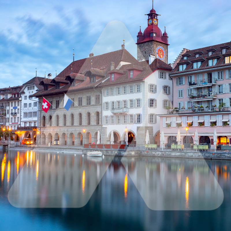 street, Lucerna, Switzerland
